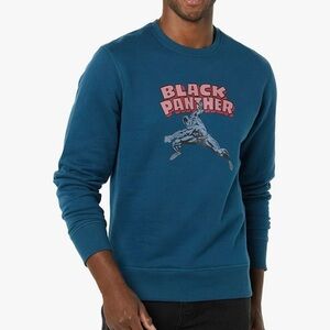 Amazon Essentials Teal Crewneck Sweatshirt with Black Panther Graphic